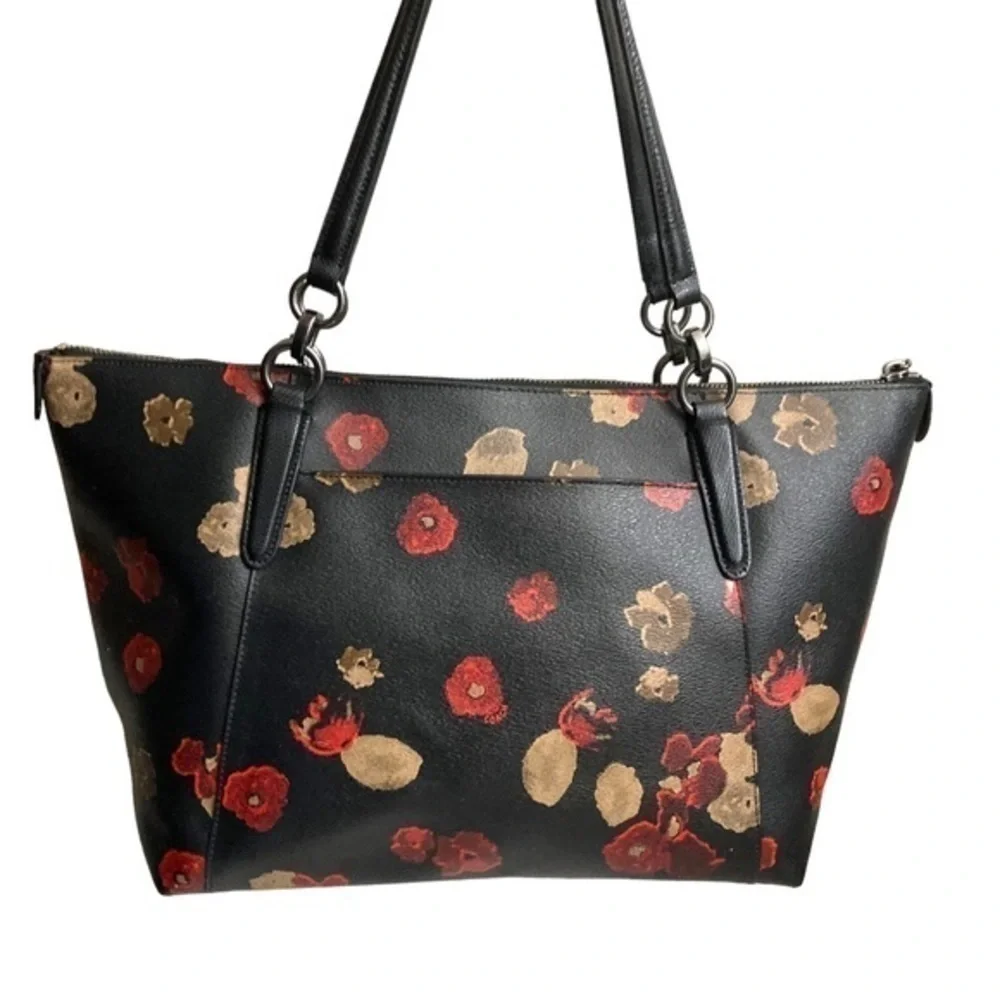 Coach F55541 Ava Halftone floral zipper tote bag gorgeous